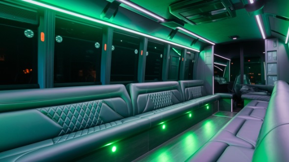 party bus rental interior tucson